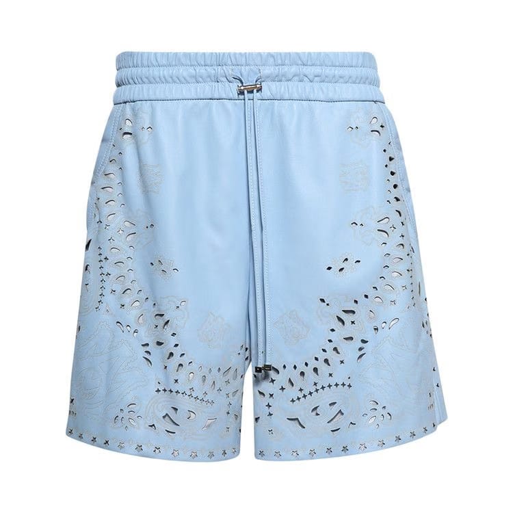 Amiri Bandana Laser Shorts Cerulean