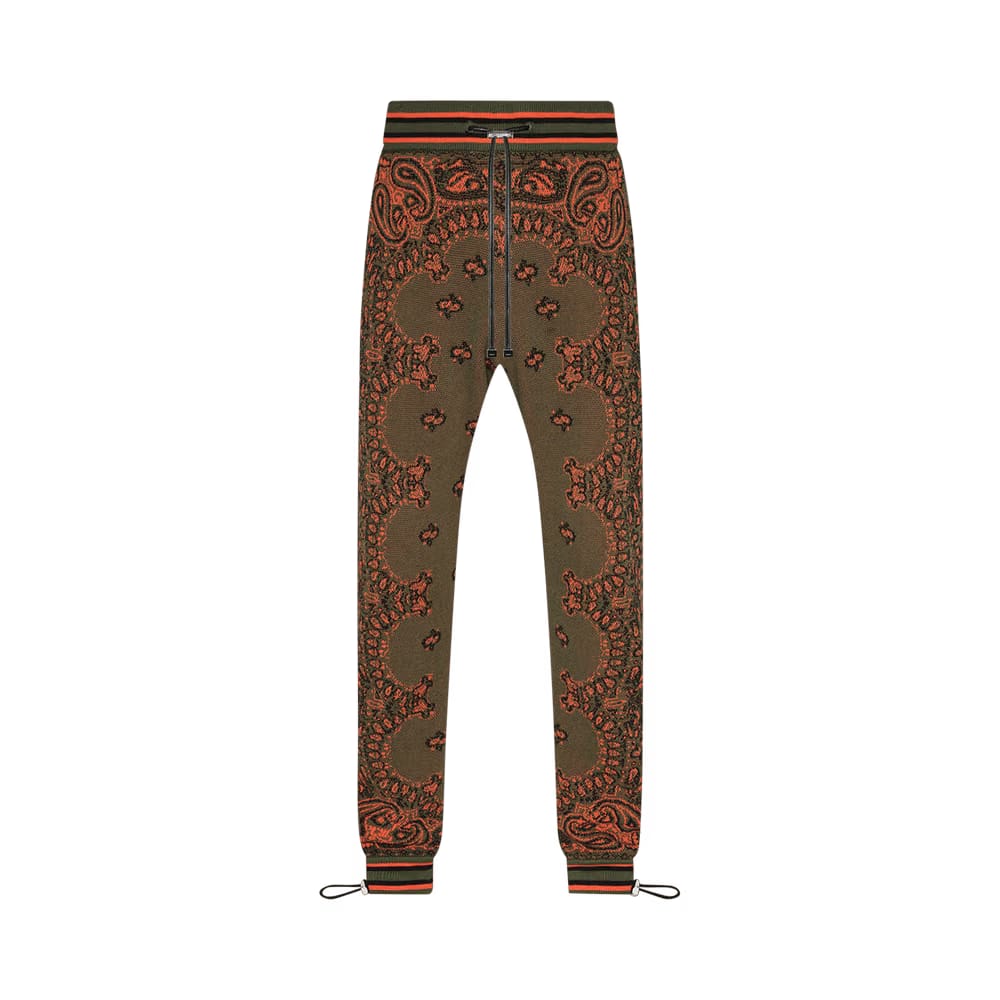 Amiri Bandana Baskeyball Sweatpants Green/Orange