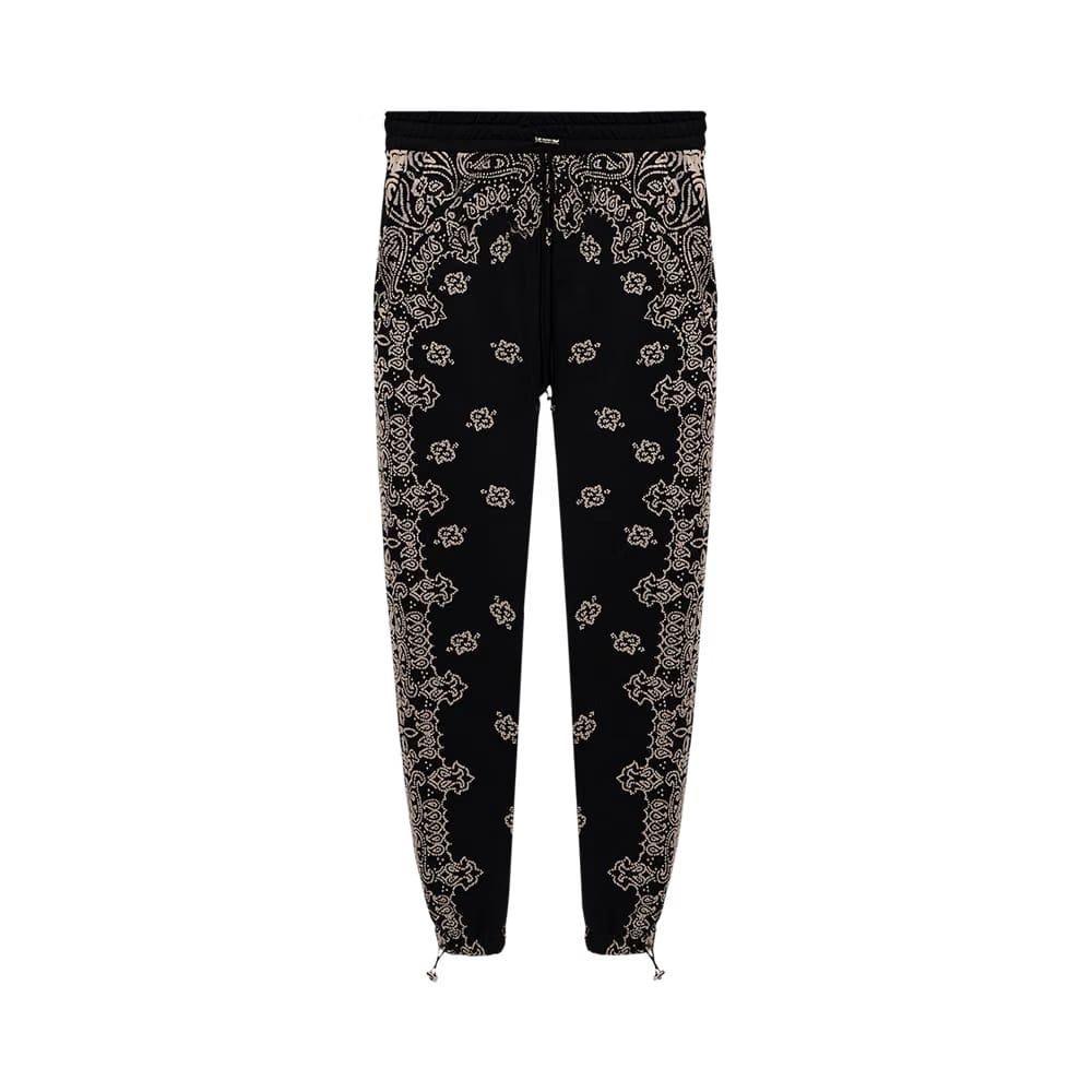 Amiri Bandana Bleach Sweatpants Black