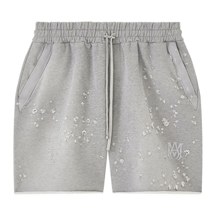 Amiri MA Shotgun Embroidered Shorts Grey