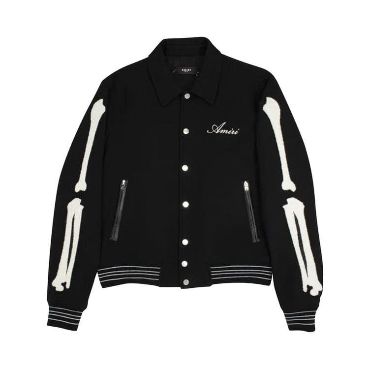 Amiri Bones Varsity Jacket Black