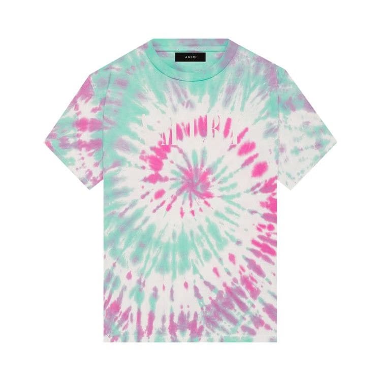 Amiri Core Logo Tie Dye T-Shirt Pea/Ice/Blanc