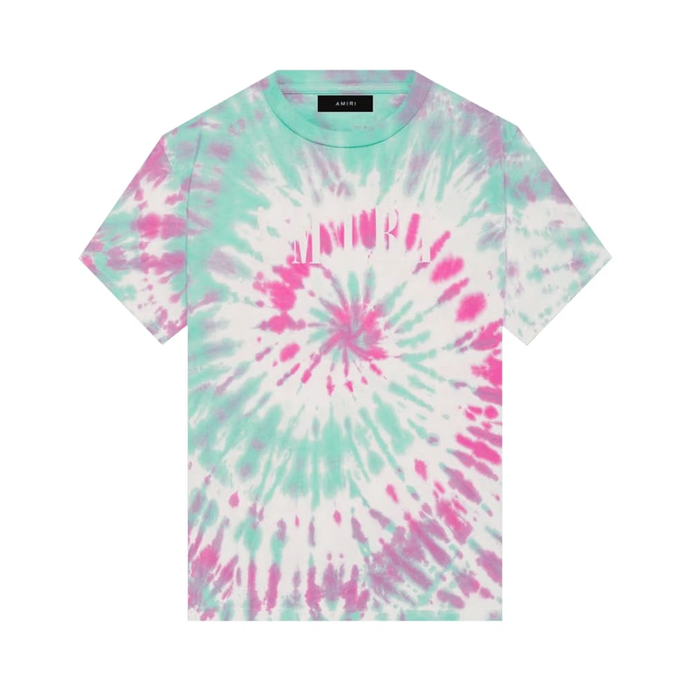 Amiri Core Logo Tie Dye T-Shirt Pea/Ice/Blanc