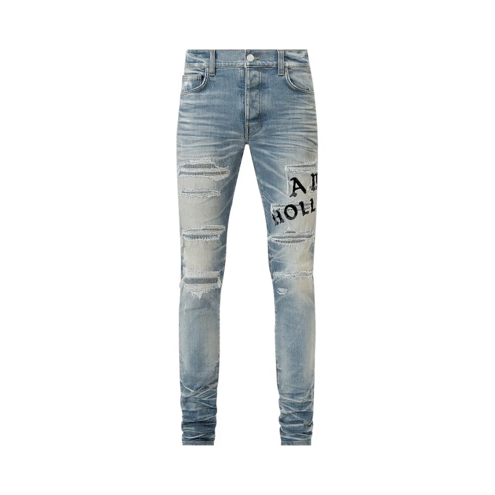 Amiri Hollywood Repaired Jean Honeycomb Indigo