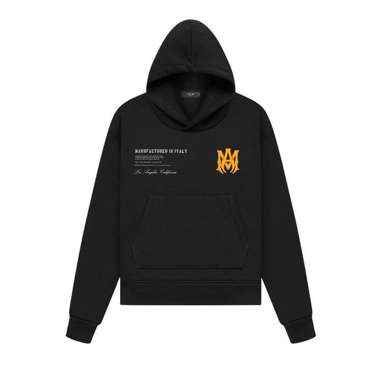 Amiri Military Specs Stencil Hoodie Black