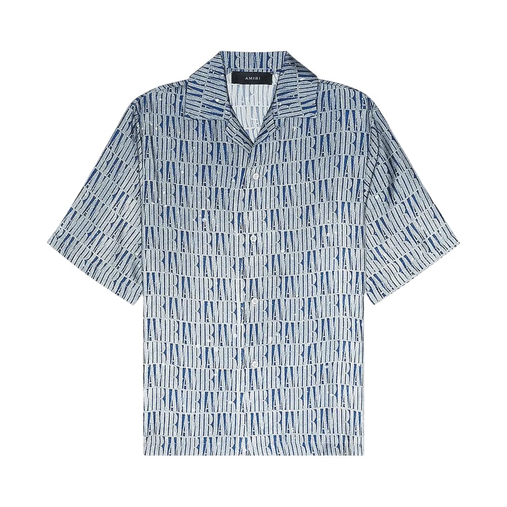 Amiri Gradient Bowling Shirt Blue