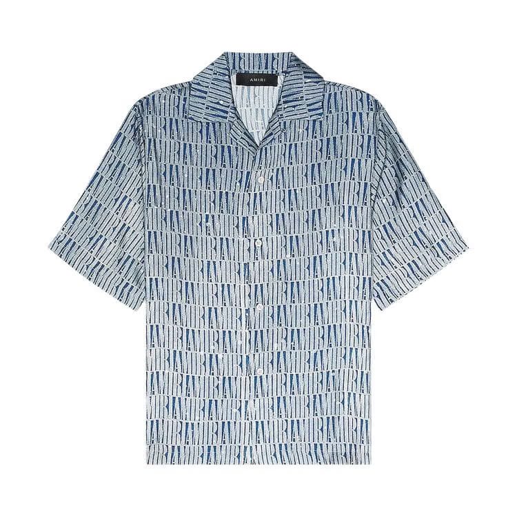 Amiri Gradient Bowling Shirt Blue