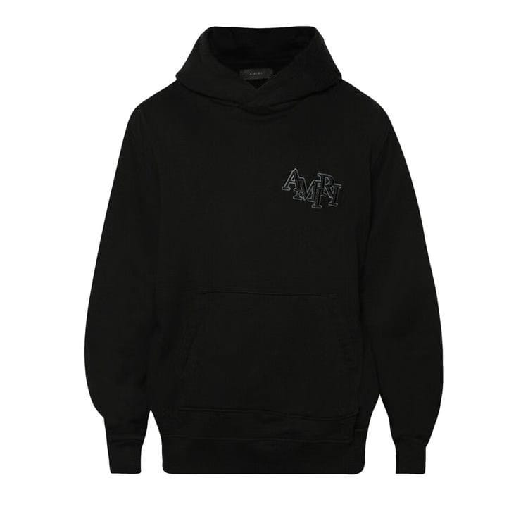 Amiri Staggered Hoodie Black