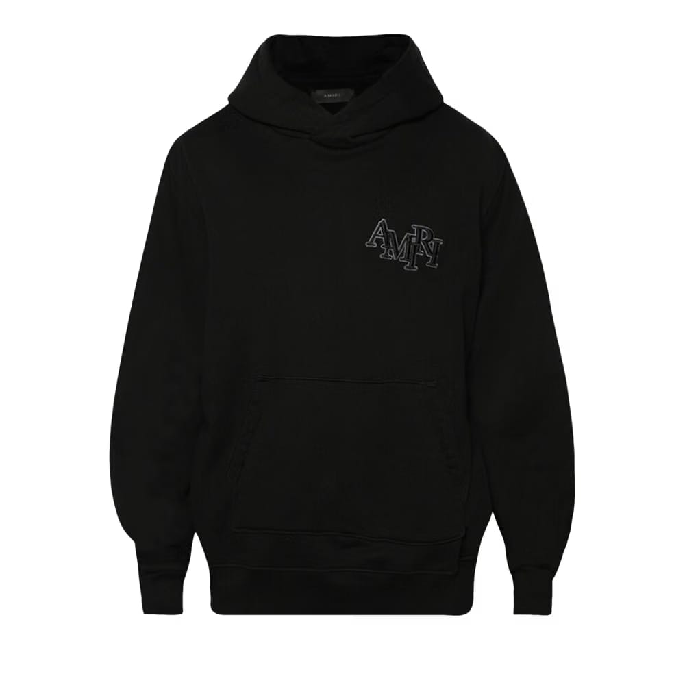 Amiri Staggered Hoodie Black