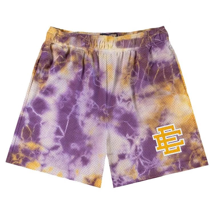 Eric Emanuel EE Basic Shorts Purple/Yellow/Tie Dye