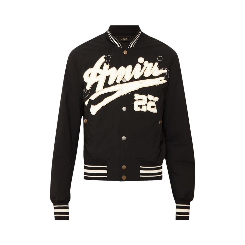 Amiri Shrunken Bomber Black/Alabaster