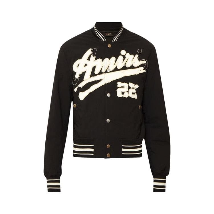 Amiri Shrunken Bomber Black/Alabaster