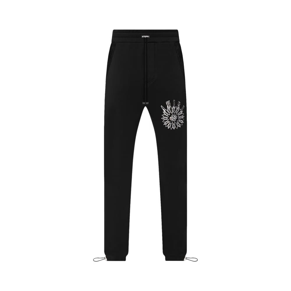 Amiri Crystal Stick Poke Sweatpants Black
