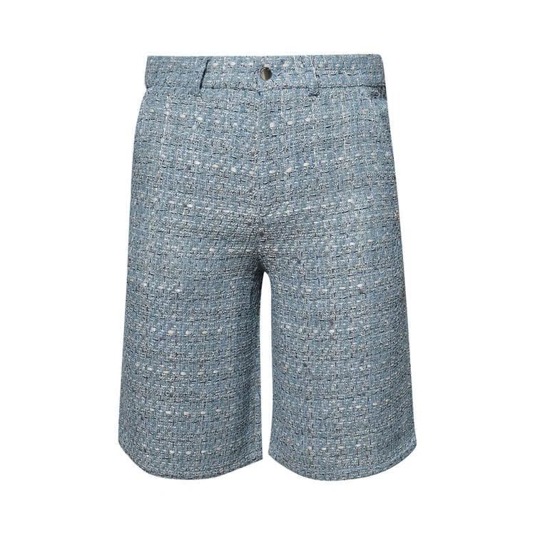 Amiri Boucle Shorts Ashley Blue
