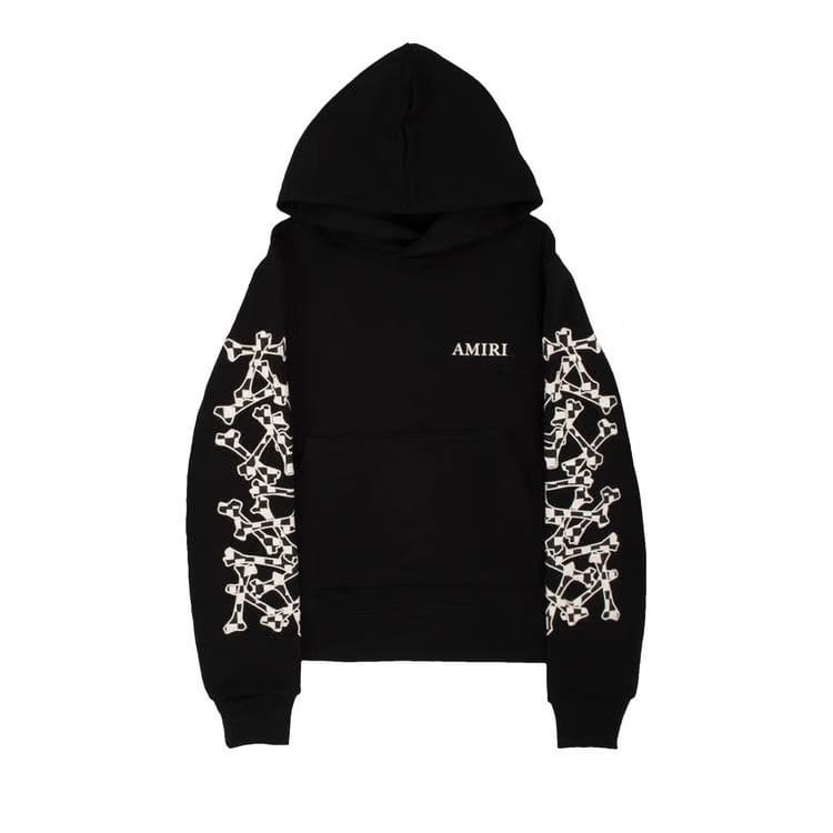 Amiri Checkered Bones Hoodie Black