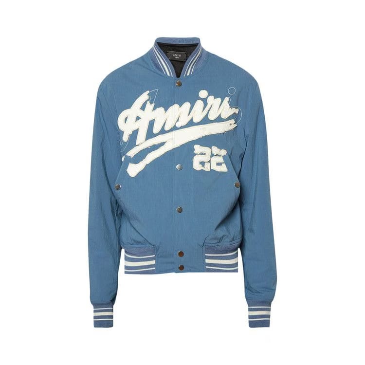 Amiri Shrunken Bomber Bluefin