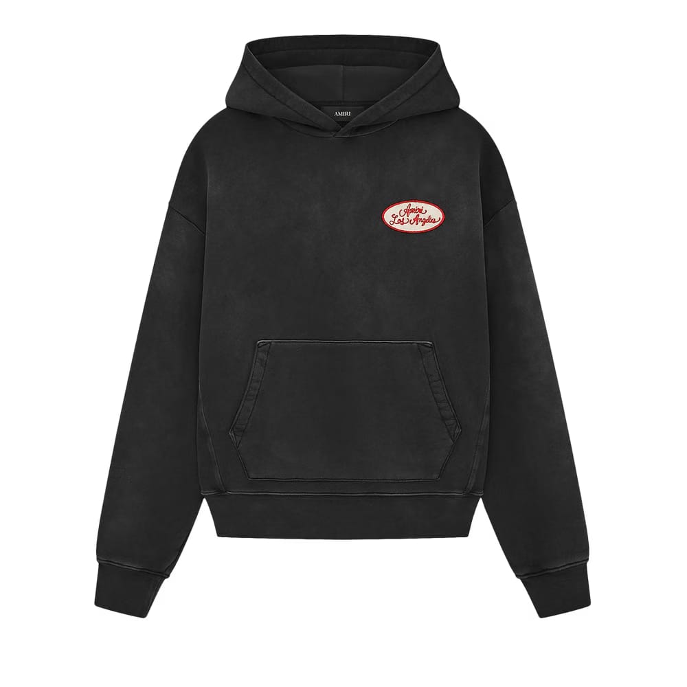Amiri Station Patch Oversized Hoodie Black
