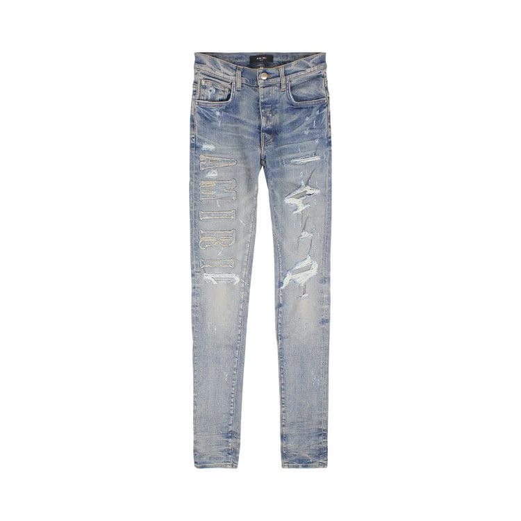 Amiri Denim Logo Appliqué Jean Clay/Indigo