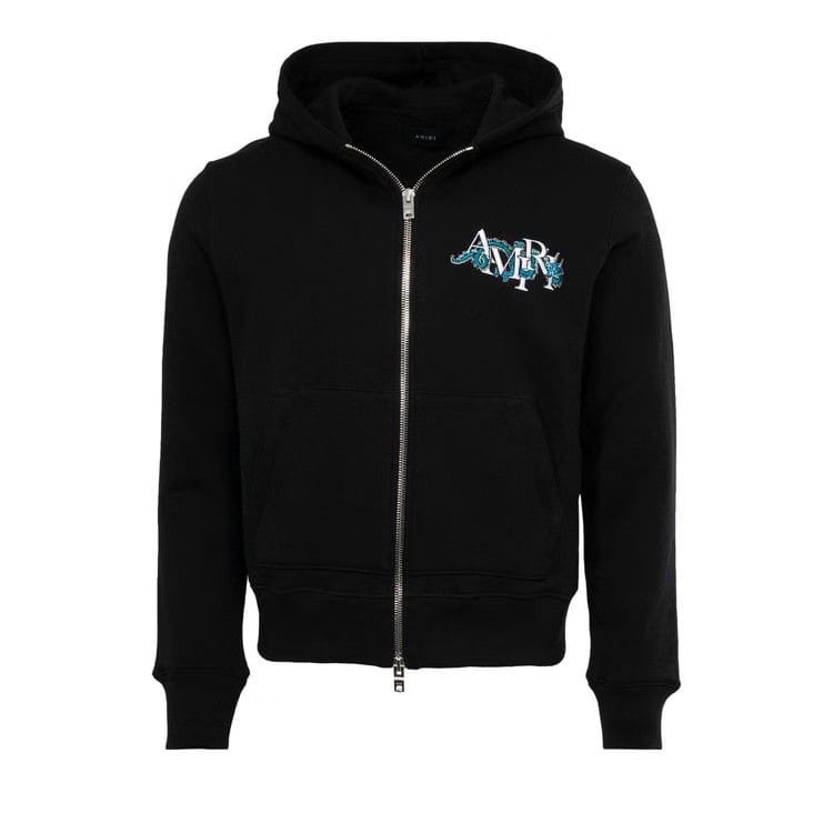 Amiri CNY Dragon Zip Hoodie Black