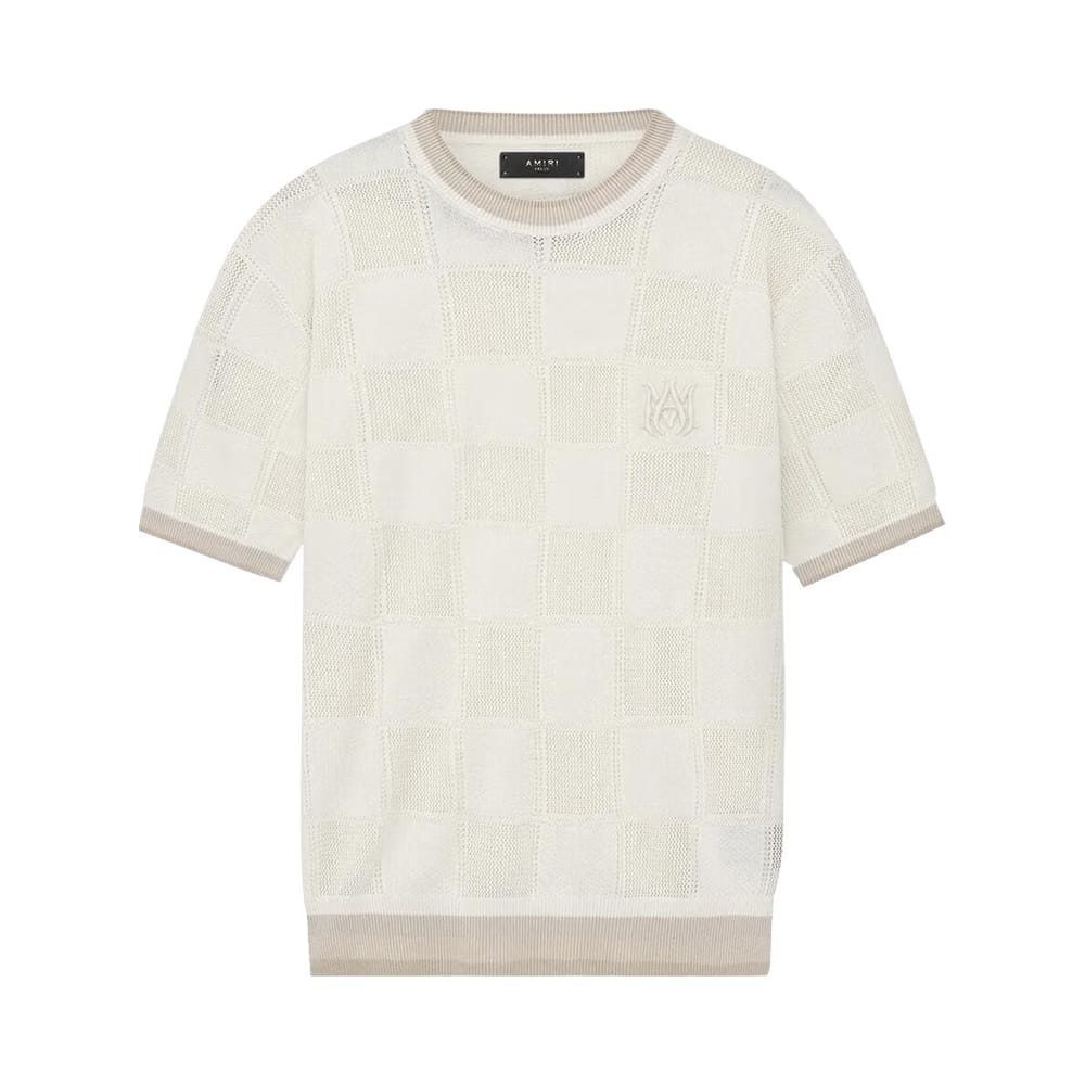 Amiri Checkered T-Shirt Birch