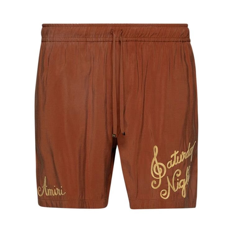 Amiri Saturday Night Shorts Burnt Orange