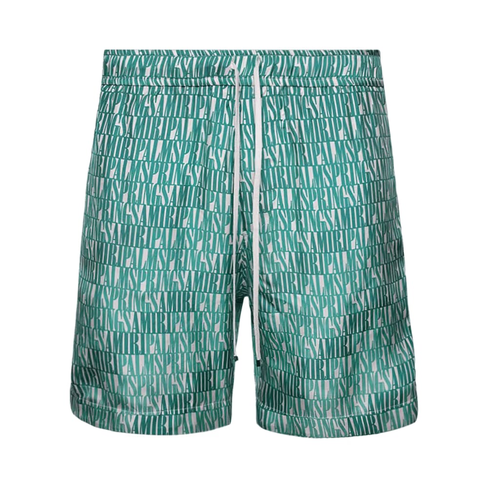 Amiri x Palm Springs Silk Shorts Green