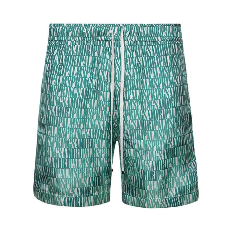 Amiri x Palm Springs Silk Shorts Green