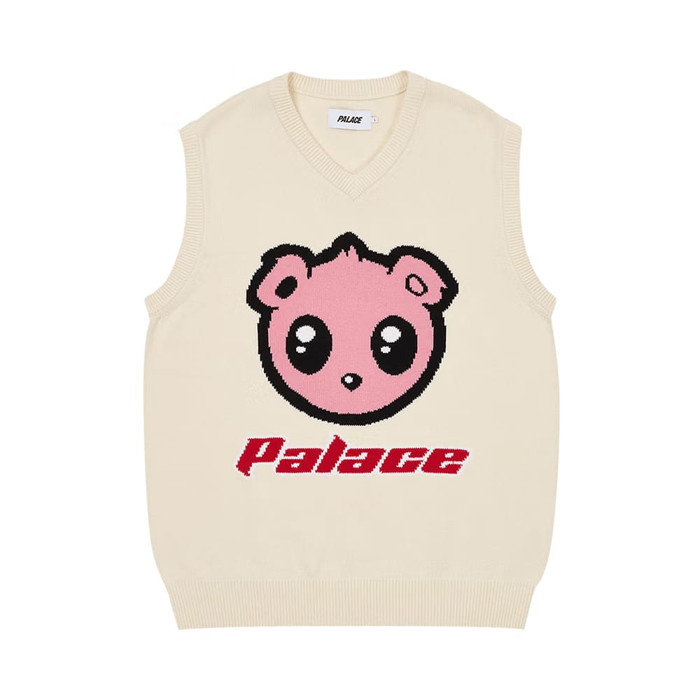 Palace Kawaii Vest Knit Soft White