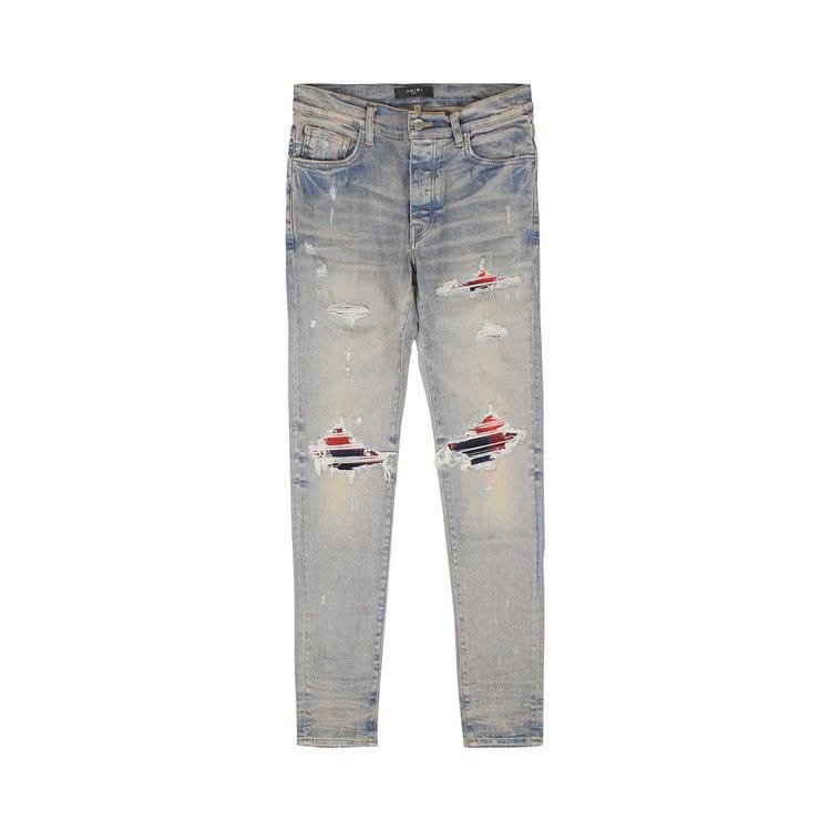 Amiri Plaid MX1 Jean Clay Indigo/Red