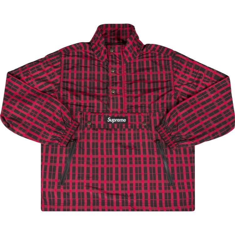 Supreme Nylon Plaid Pullover Red