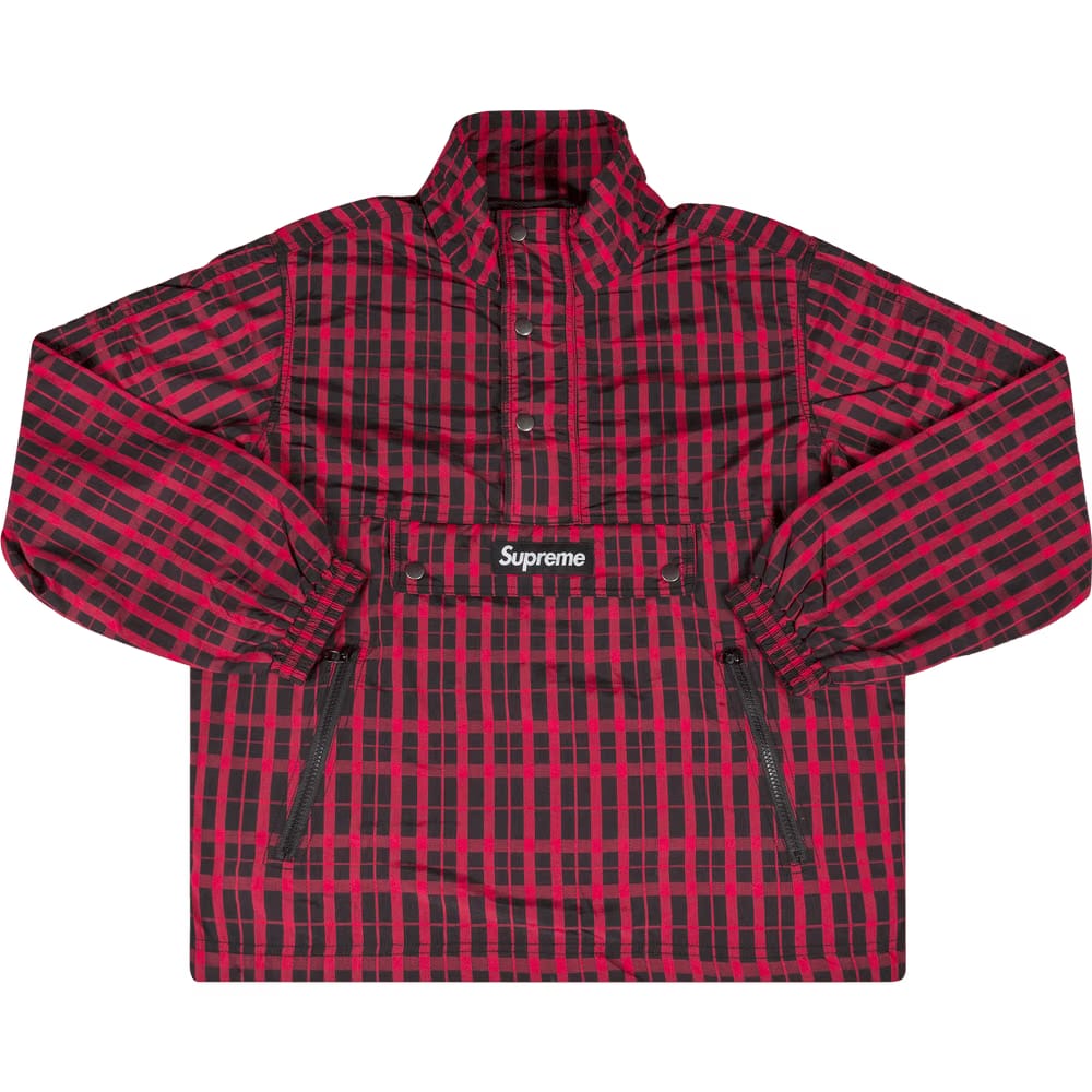 Supreme Nylon Plaid Pullover Red