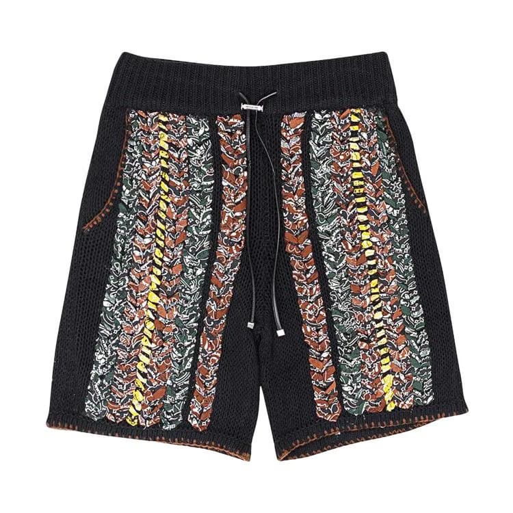 Amiri Braided Bandana Shorts Black