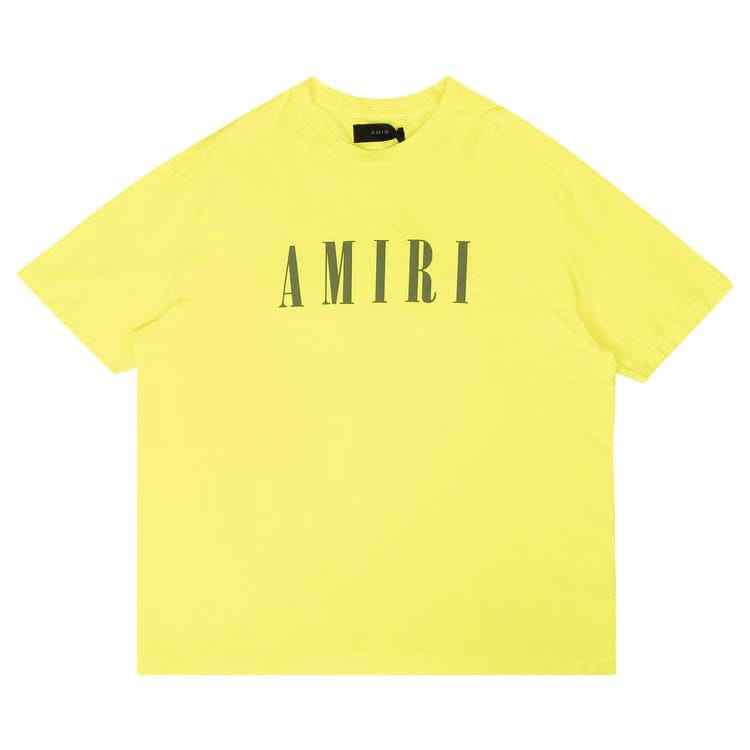 Amiri Core Logo Shorts-Sleeve T-Shirt Yellow