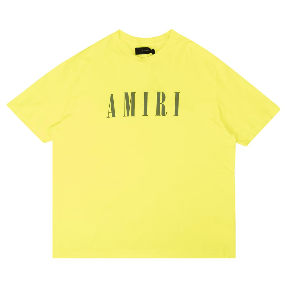 Amiri Core Logo Shorts-Sleeve T-Shirt Yellow