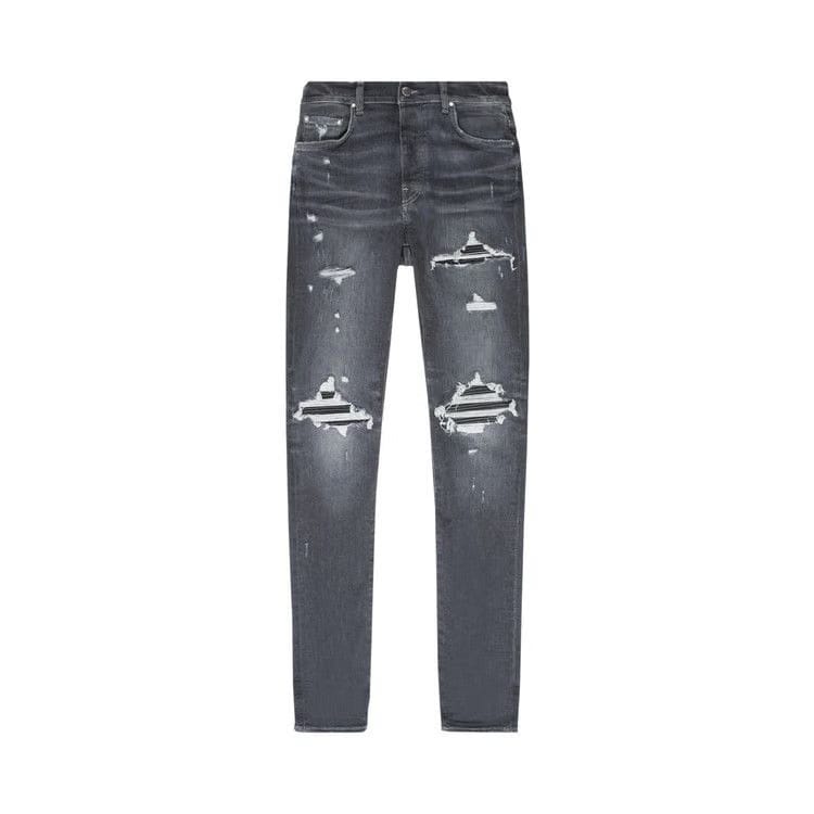 Amiri MX1 Leather Jean Grey