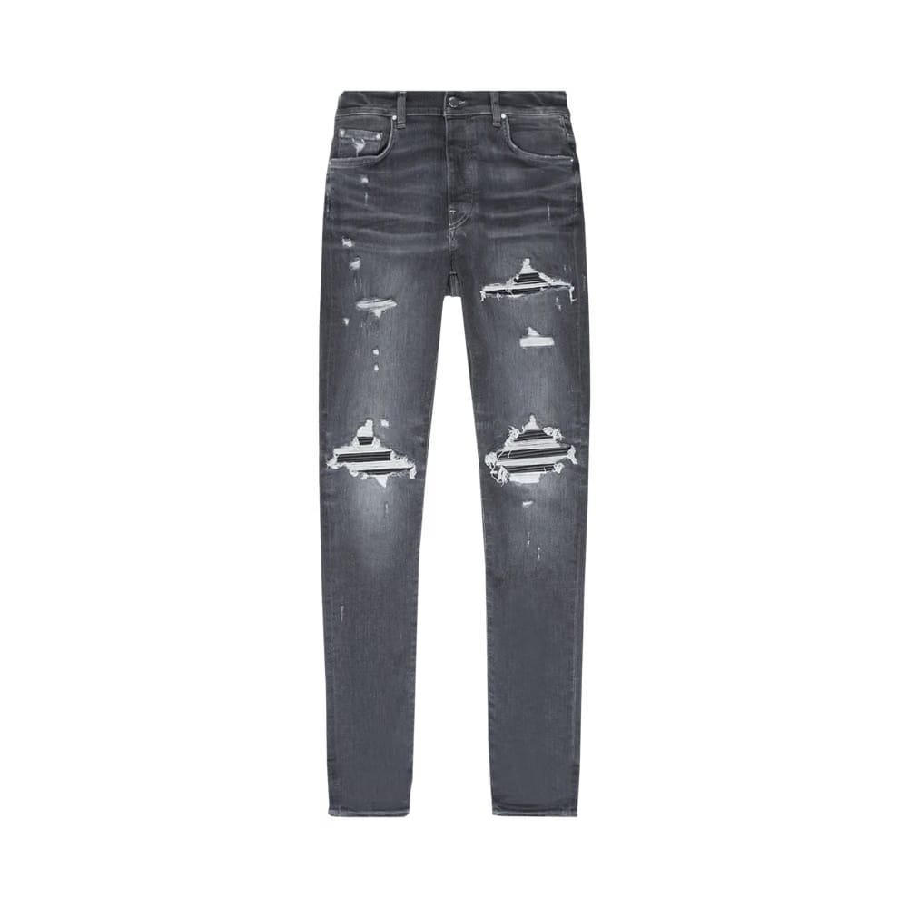 Amiri MX1 Leather Jean Grey