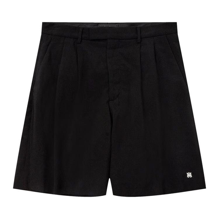 Amiri Double Pleat Shorts Black