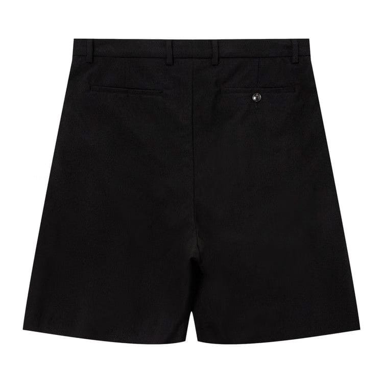 Amiri Double Pleat Shorts Black