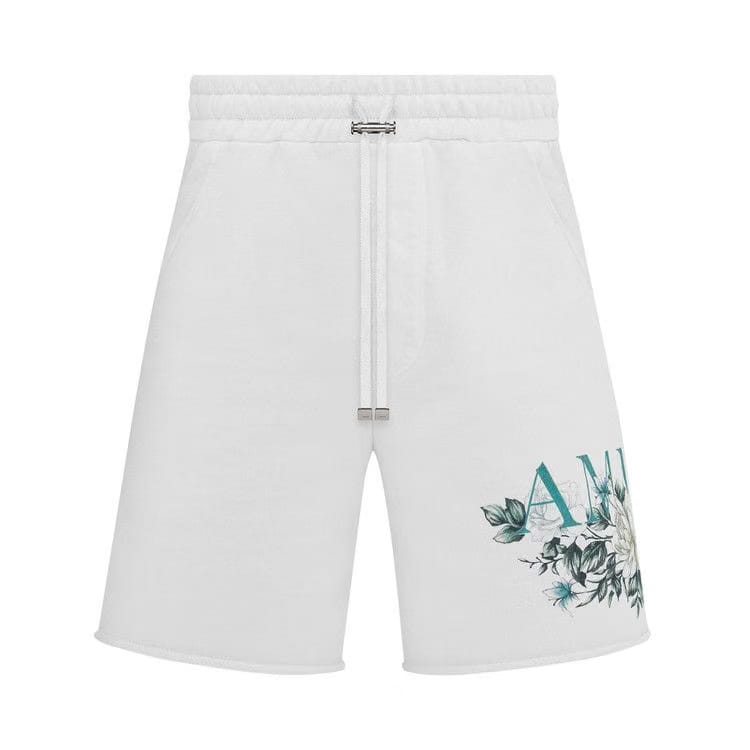 Amiri Floral Logo Shorts White
