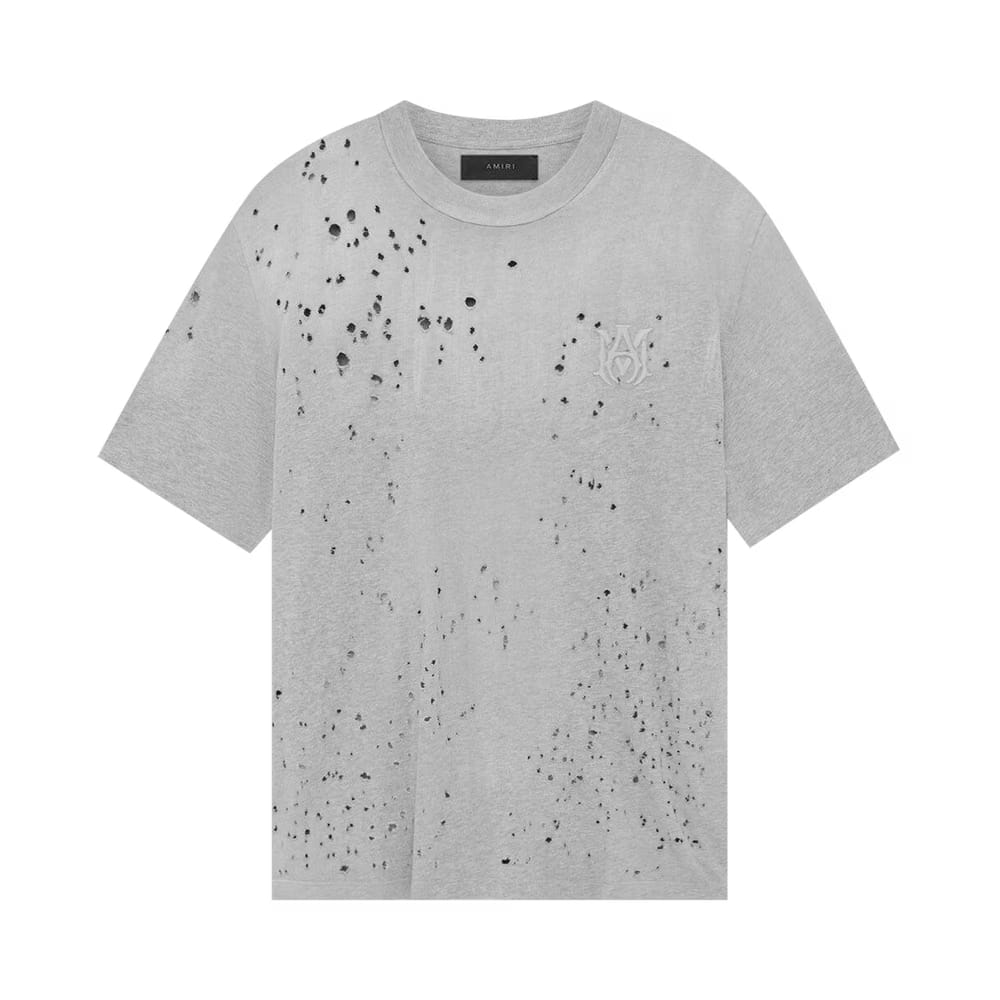 Amiri MA Shotgun Embroidered T-Shirt Grey