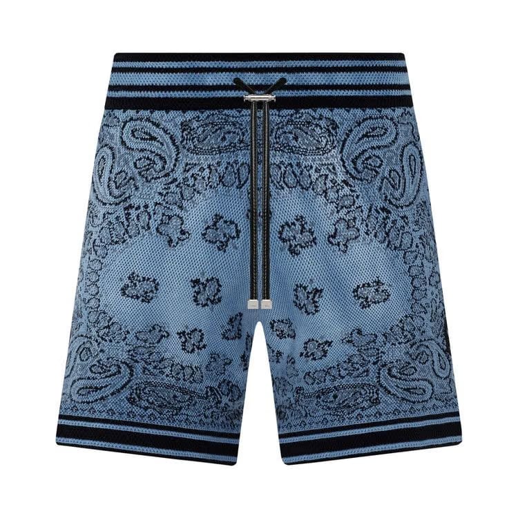 Amiri Bandana Basketball Shorts Blue