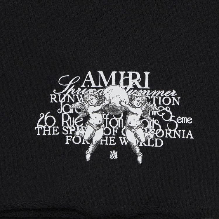 Amiri Cherub Text Sweatshort Black