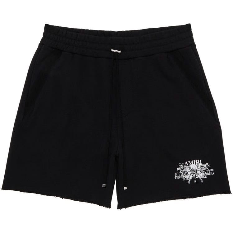 Amiri Cherub Text Sweatshort Black