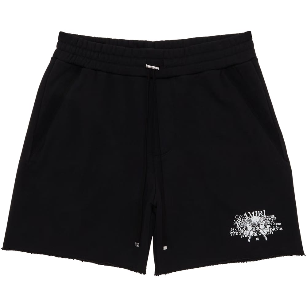 Amiri Cherub Text Sweatshort Black