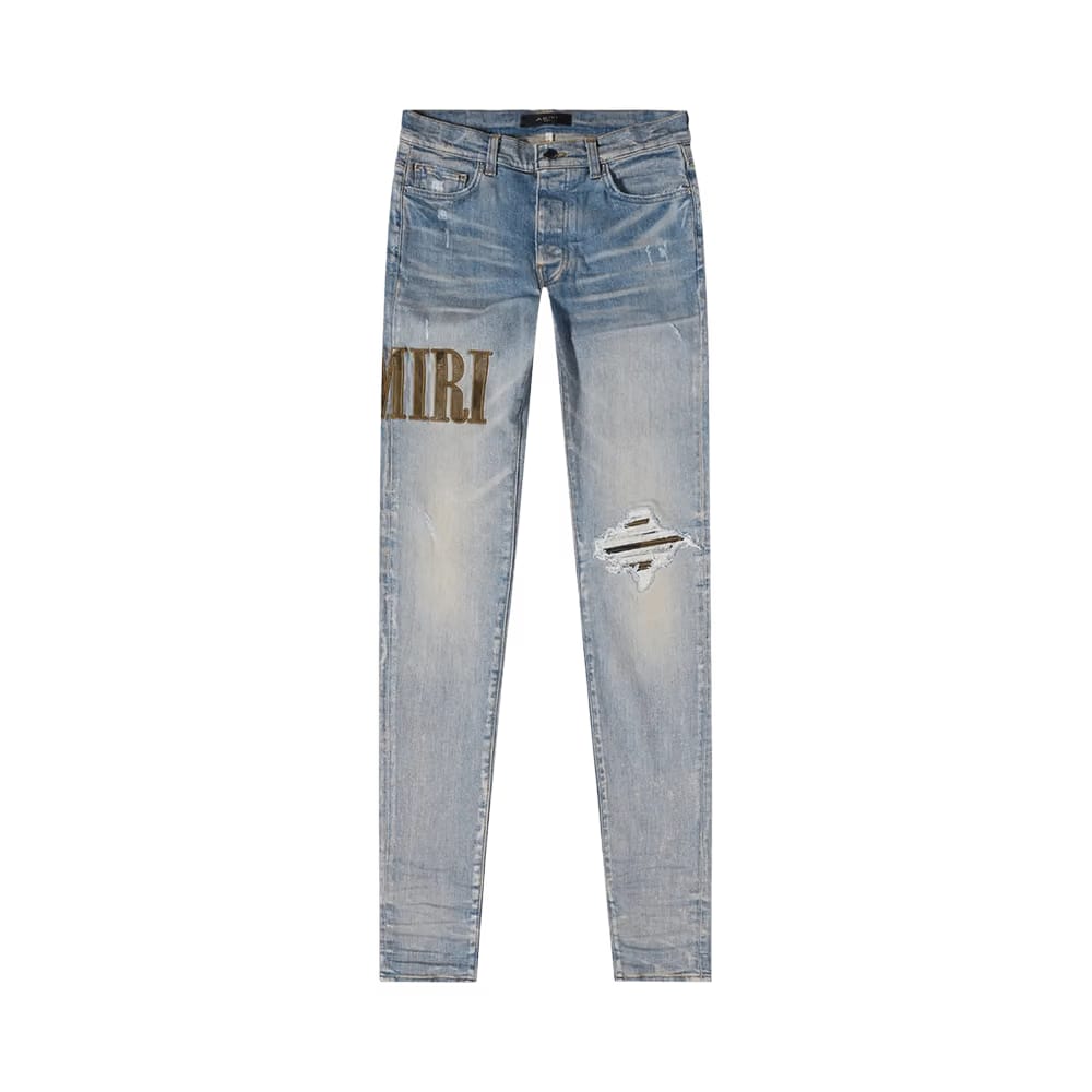 Amiri Core Appliqué Jean Clay Indigo