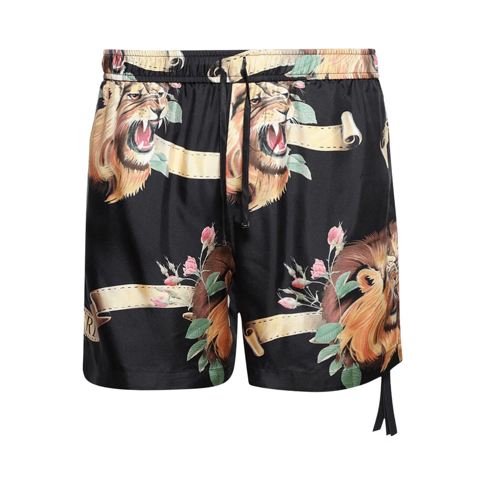 Amiri Lion Shorts Black