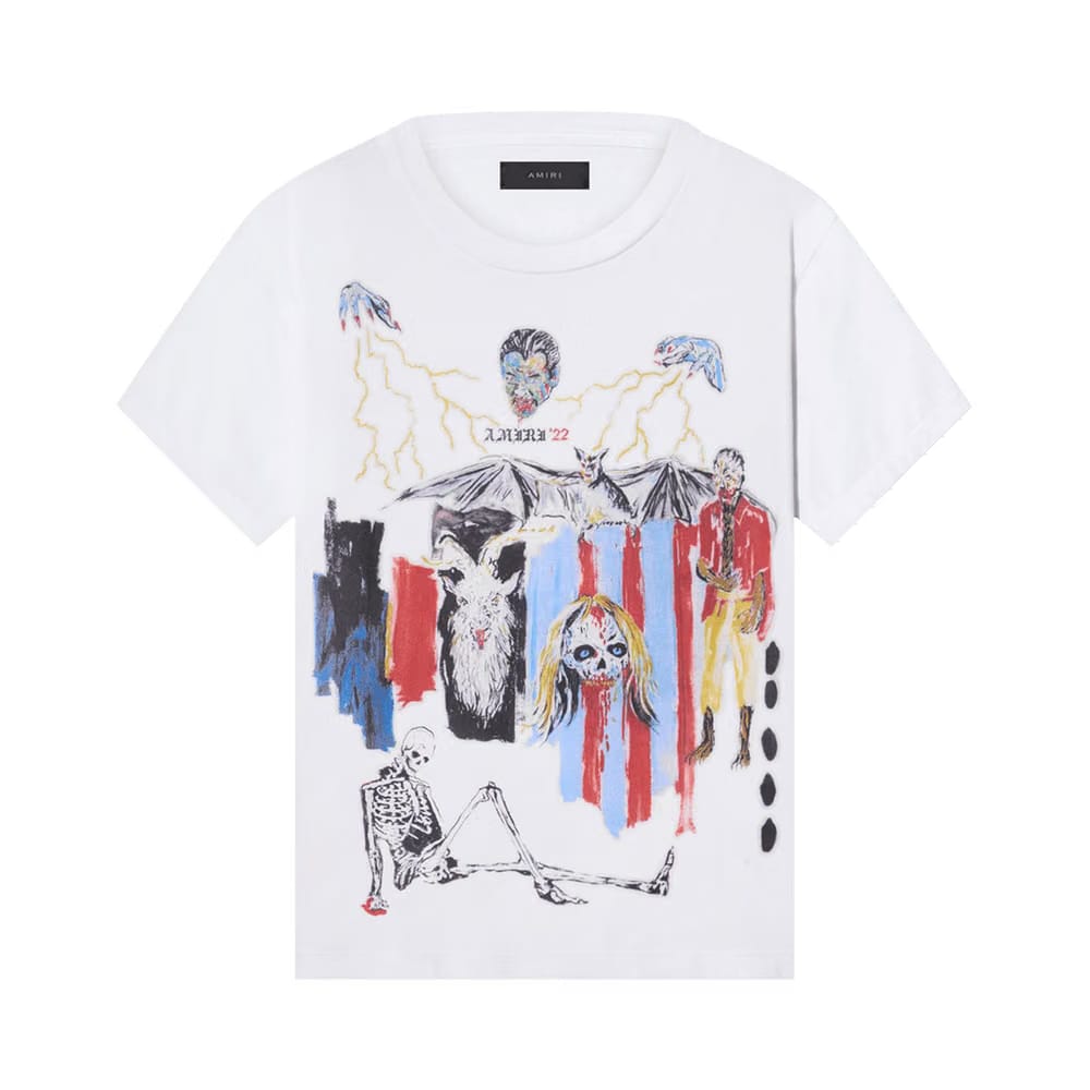 Amiri x Wes Lang Blood 38 T-Shirt White