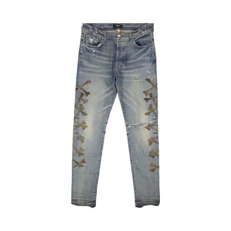 Amiri Camo Bones Jean Indigo