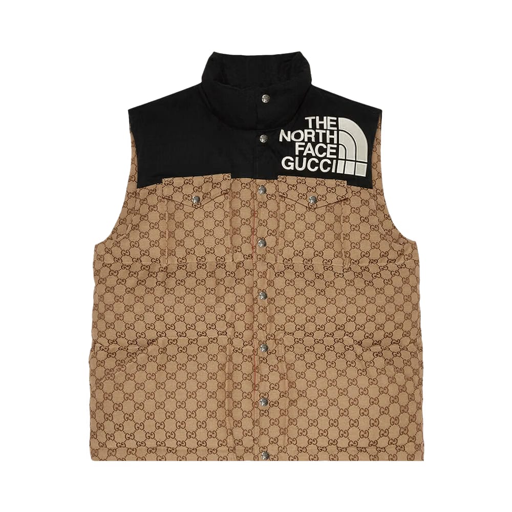 Gucci x The North Face GG Padded Vest Beige/Ebony/Black