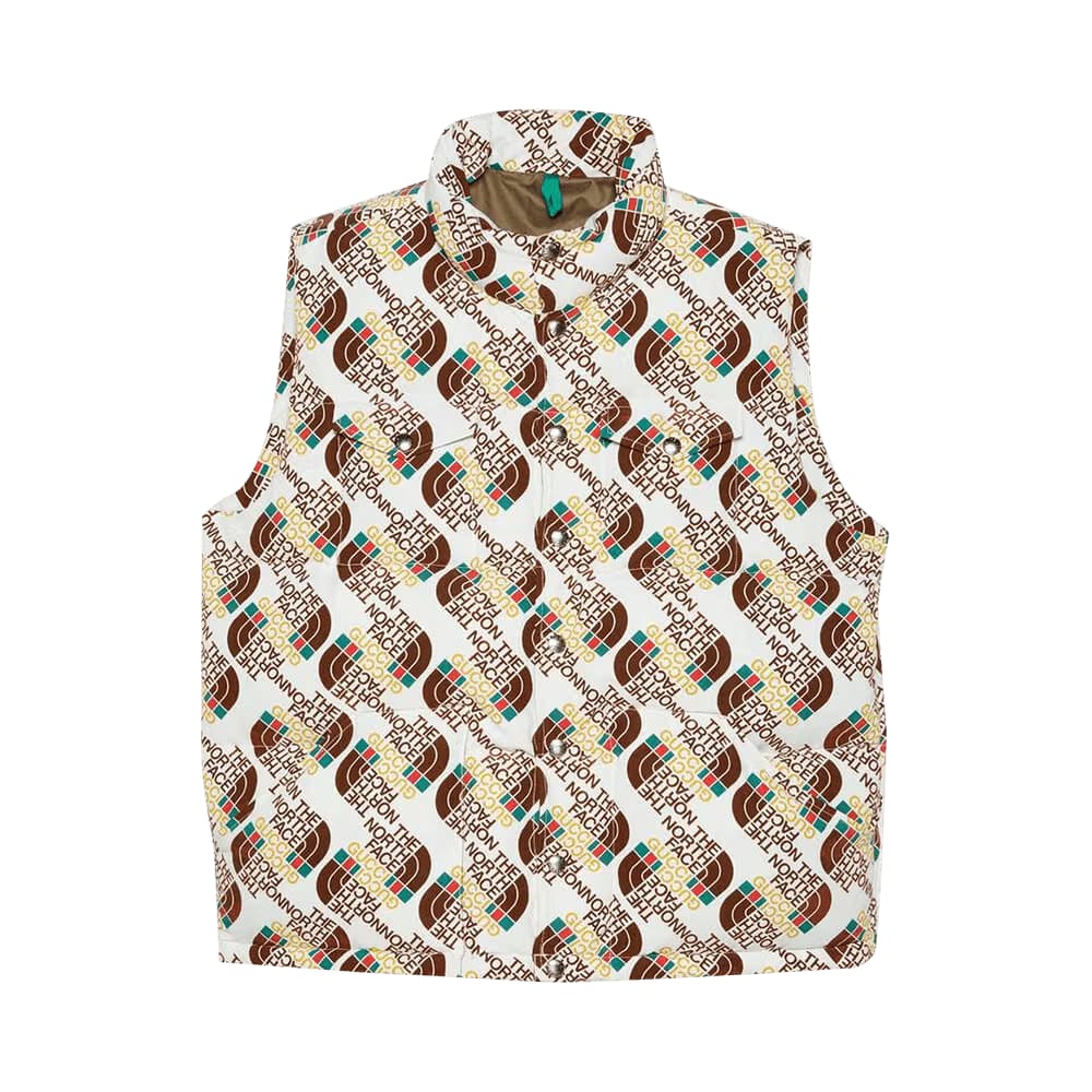 The North Face x Gucci Down Vest Ivory/Brown